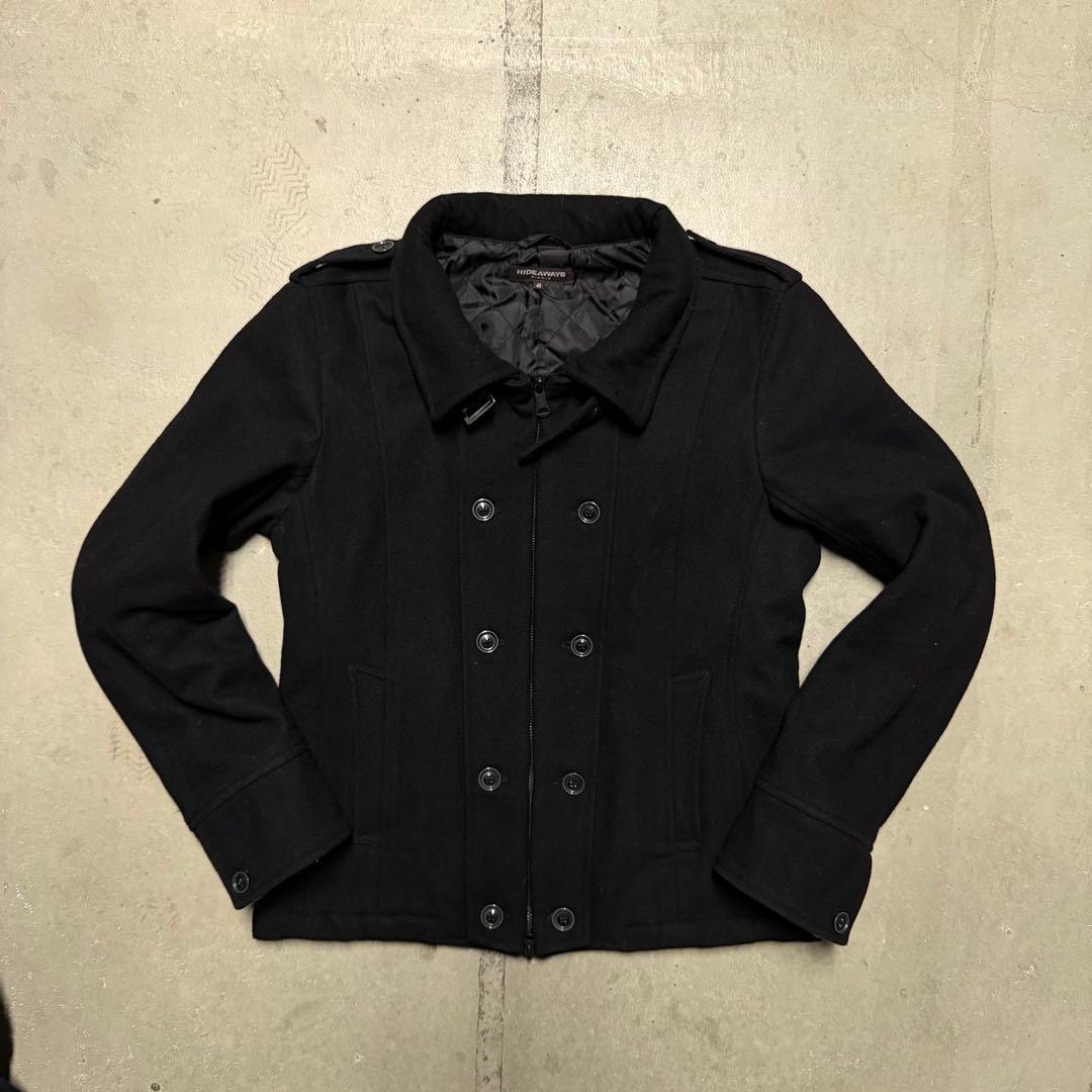 00s archive Pcoat wool ファー Y2K jacket