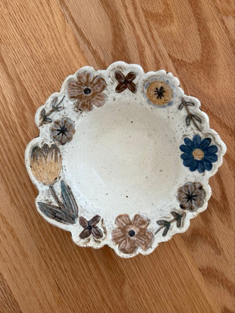 M*i様 本田あつみ　益子焼　ワイルドフラワーシリーズ　ボウル