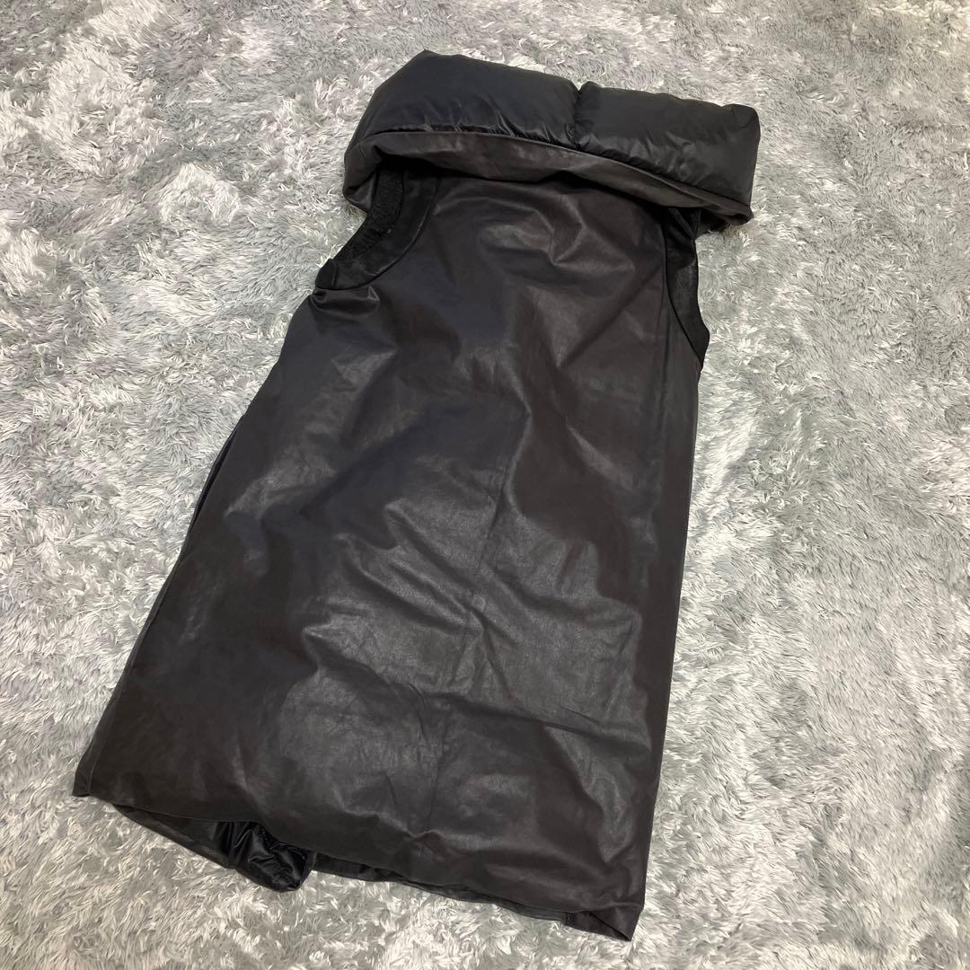 ISAAC SELLAM アイザックセラム ラムスキン ダウンベスト ブラック