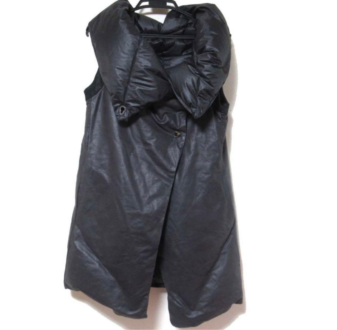 ISAAC SELLAM アイザックセラム ラムスキン ダウンベスト ブラック