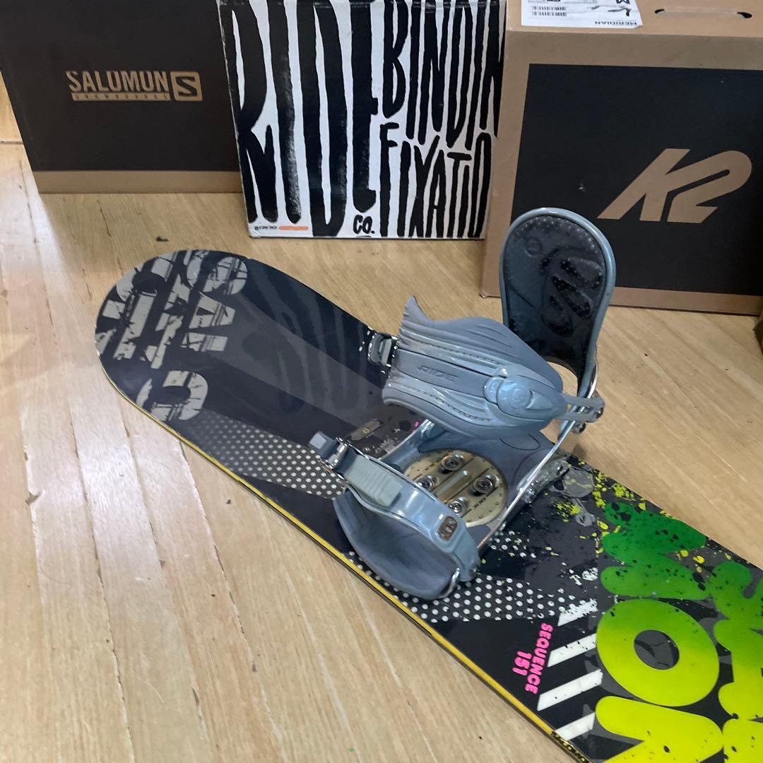 SALOMON×RIDE　サロモン　スノーボードセット　ライドバインディング付き