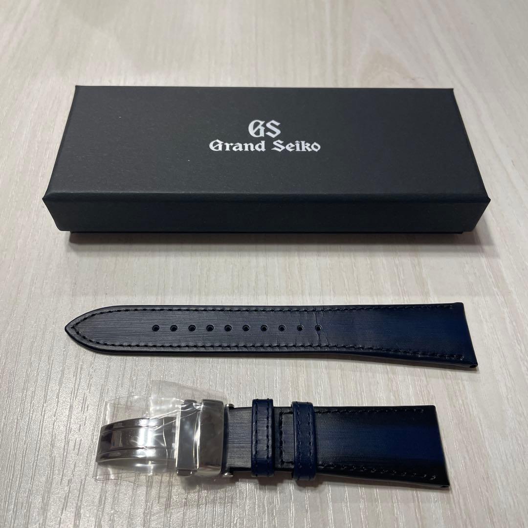 非売品　新品未使用グランドセイコーレザーベルト　23mm ネイビーグラデーション