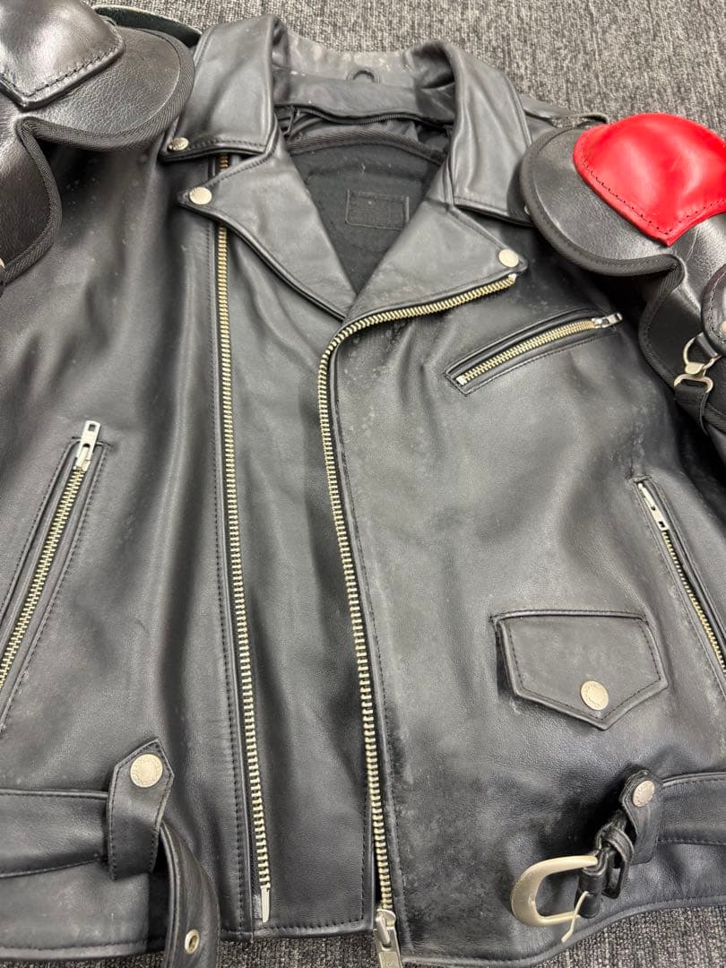 南海部品 NANKAI　レザー 牛革 ジャケット　パンツ　サイズXLB ブラック