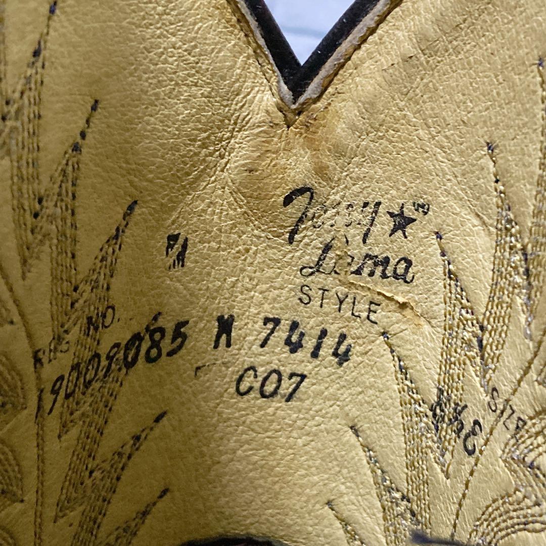 名作 トニーラマ ウエスタンブーツ カウボーイ 26.5 本革 シボ ブラック