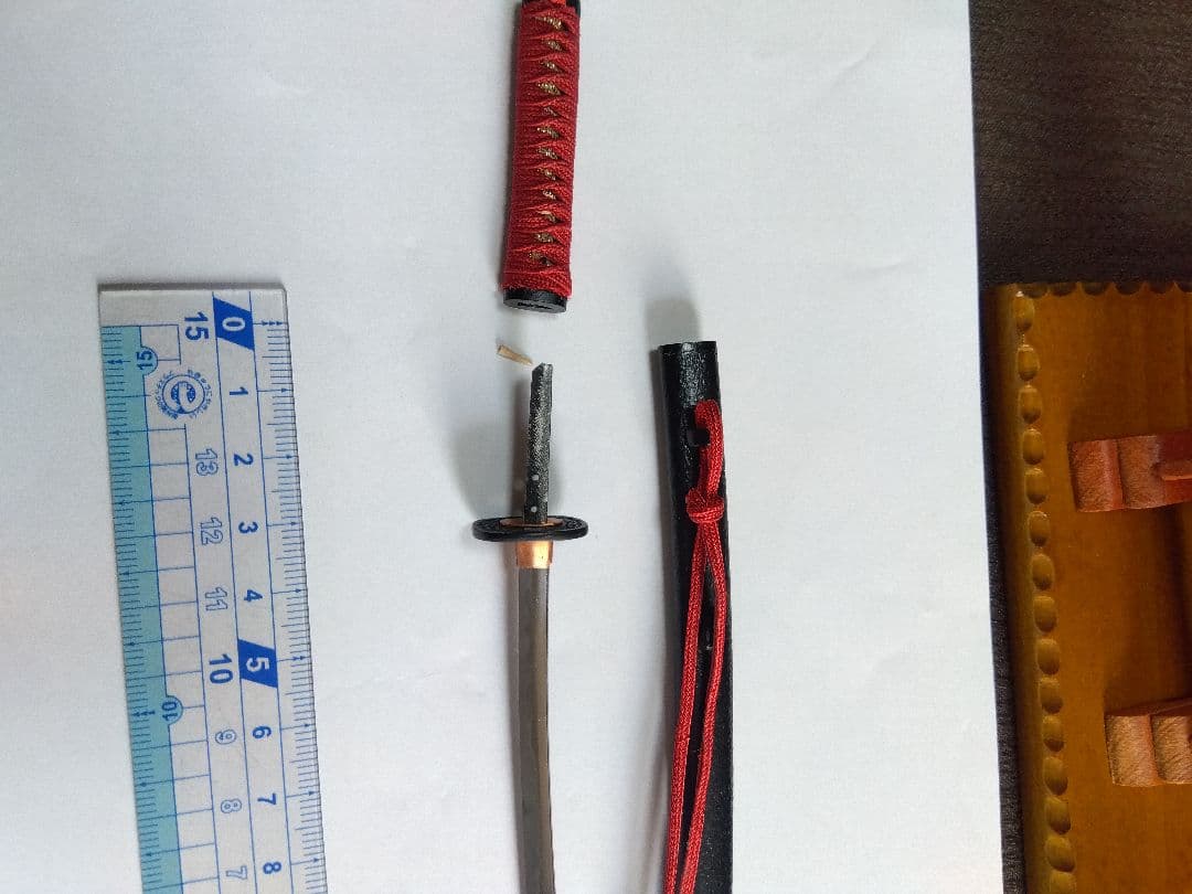 装飾ペーパーナイフ【日本刀型と２本刀掛け】