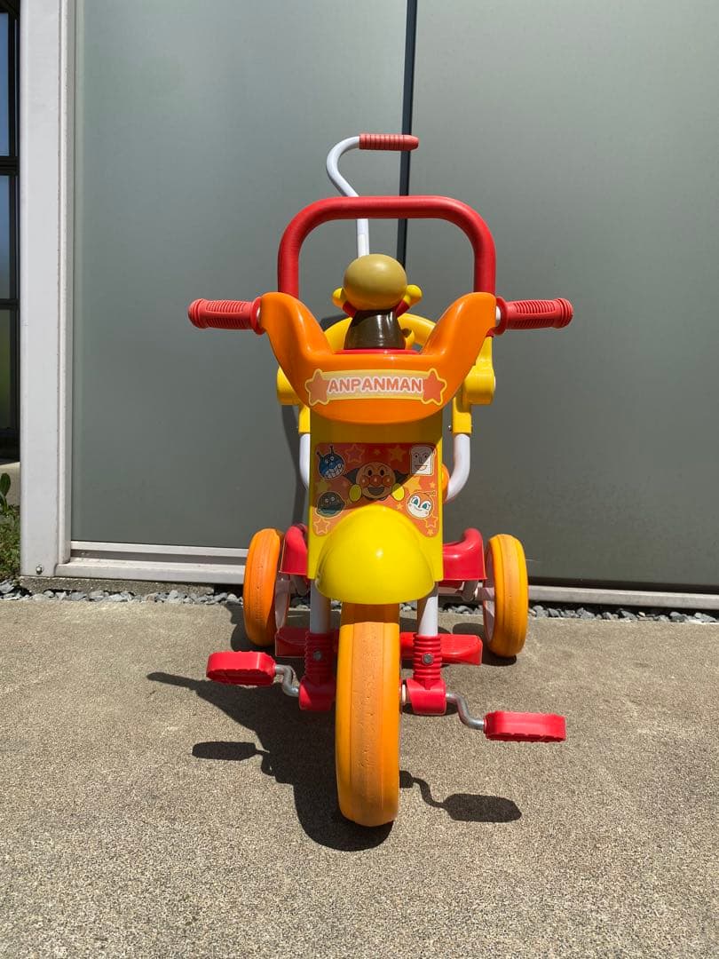 アンパンマン ガード・押し棒付き 折りたたみ三輪車