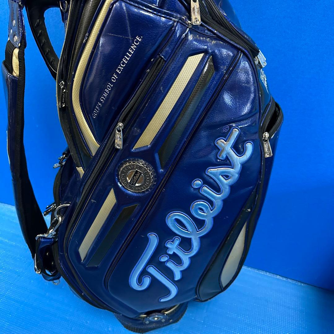 Titleist キャディバッグ アスリートモデル豪華エナメル・ネイビー