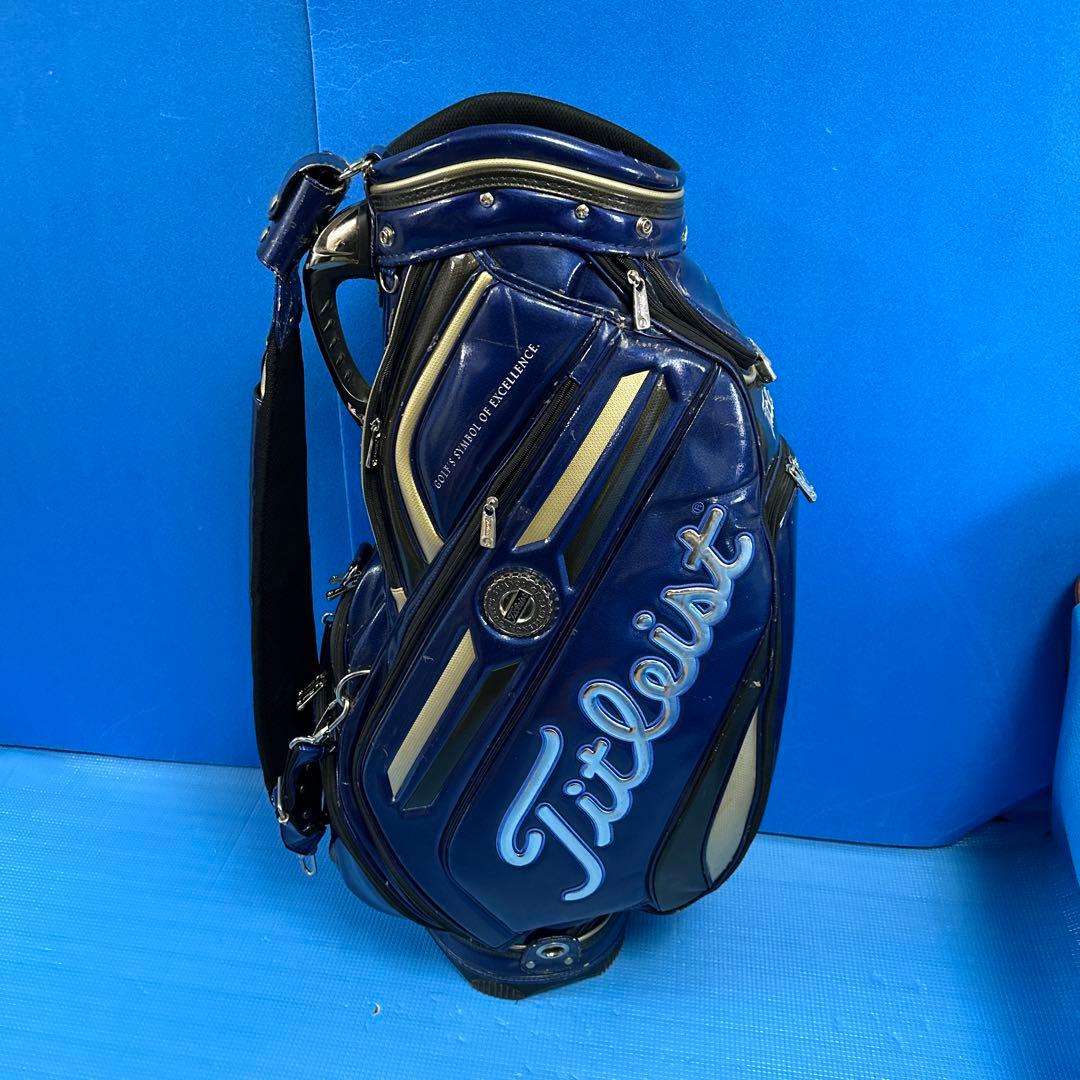 Titleist キャディバッグ アスリートモデル豪華エナメル・ネイビー