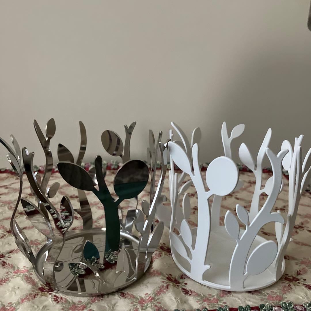 新品未使用Alessi オリーブ油ホルダー　シルバーとホワイト２個セット