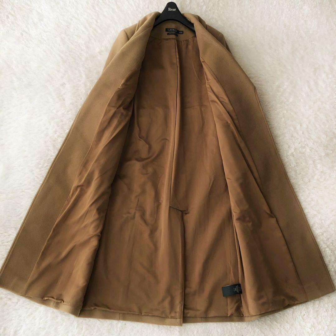 ローレンラルフローレン ガウンコート ロング ベルト キャメル カシミヤ M