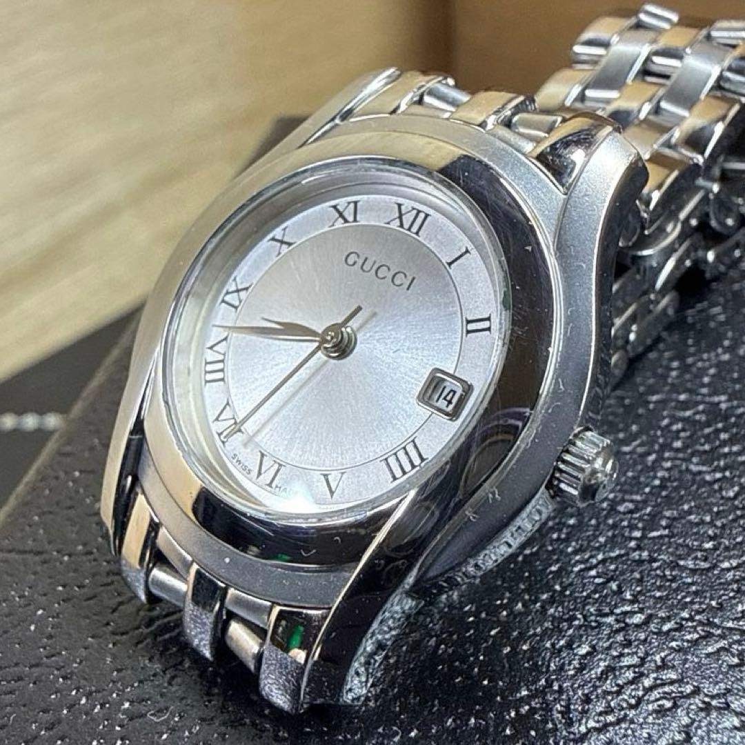 腕時計 GUCCI グッチ 5500L 3針クォーツ デイト レディース