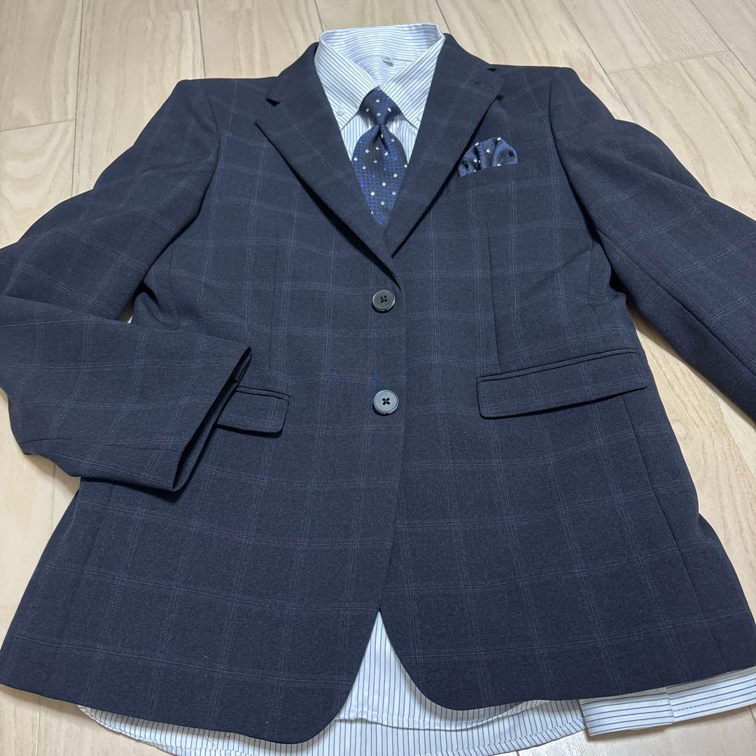 希少 170 人気 ネイビー チェック柄　ワンダーファクトリー 卒服