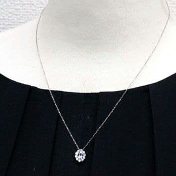 【美品】GEMQUEEN アクアマリンネックレス