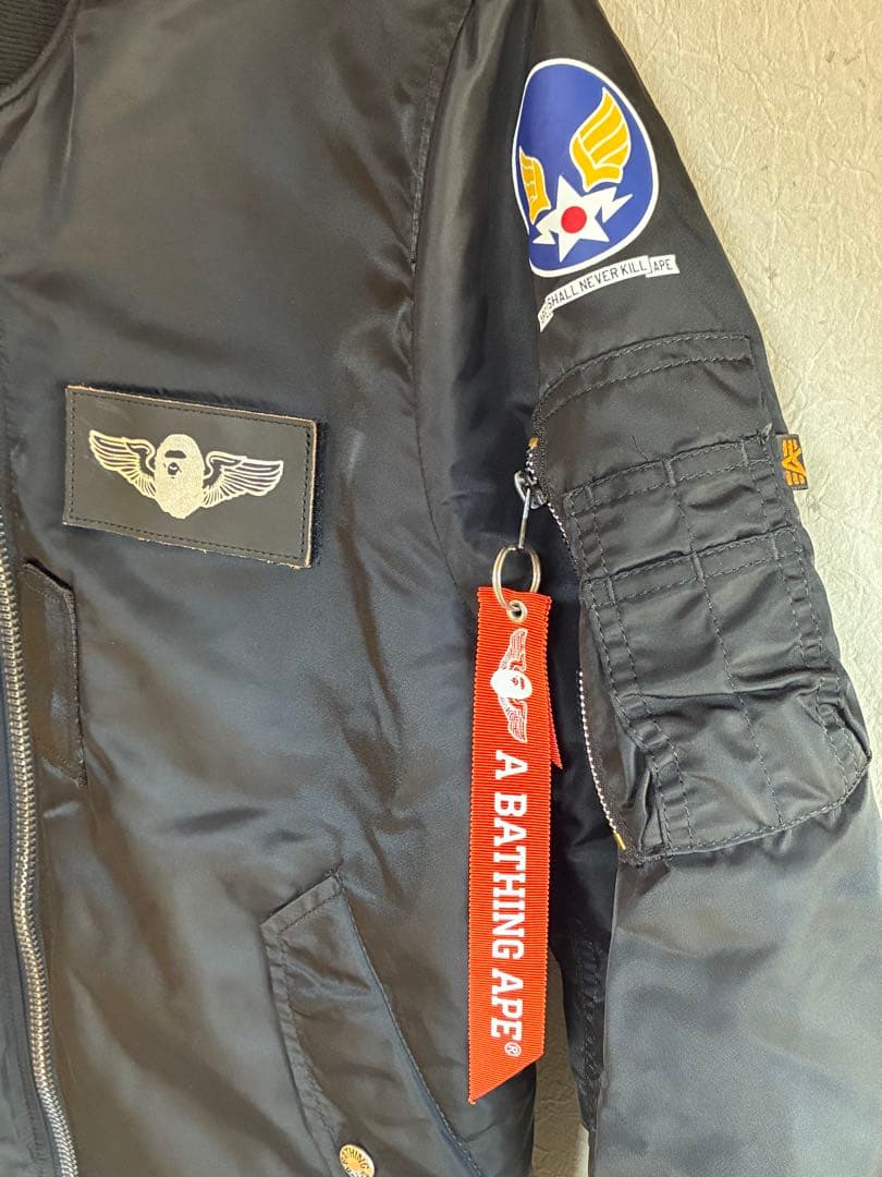 A BATHING APE ALPHA コラボ MA-1ジャケット Lサイズ希少