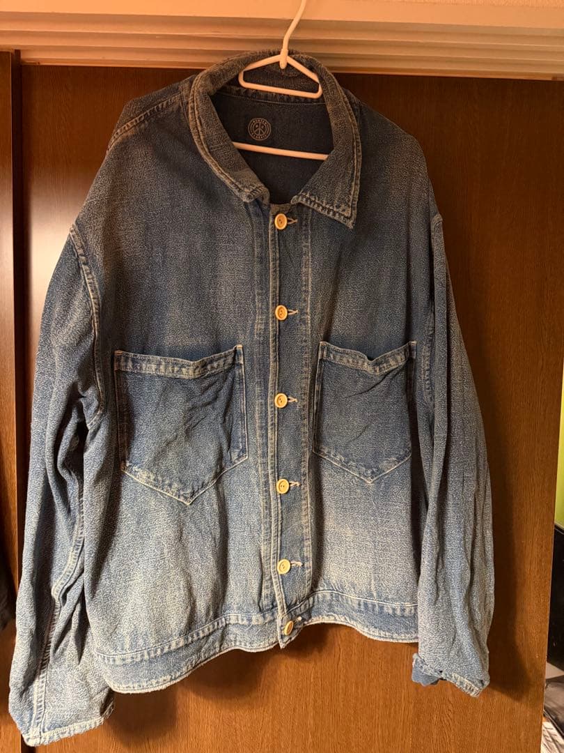 ポータークラシック　アフリカンコットンクリアジャケットブルー