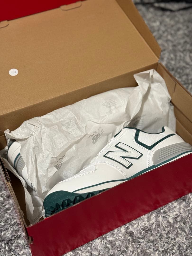 New Balance 574 ゴルフシューズ ホワイト/グリーン