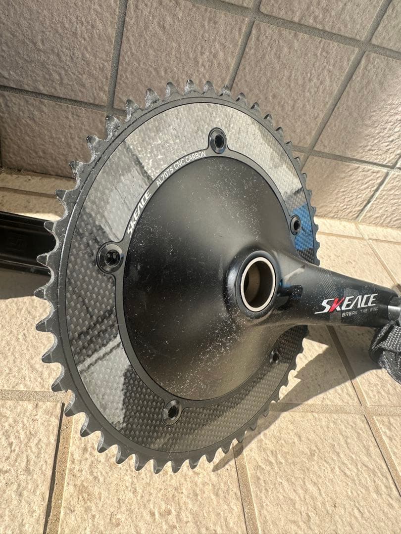 SKEACE シングルスピードクランクセット カーボン　ピストバイク