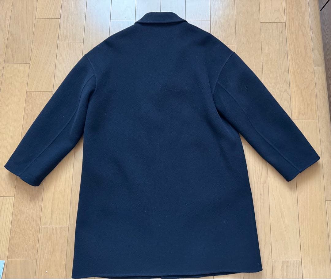 ギャルリーヴィー ウールカシミヤダブルフェイス オーバーコート ネイビー