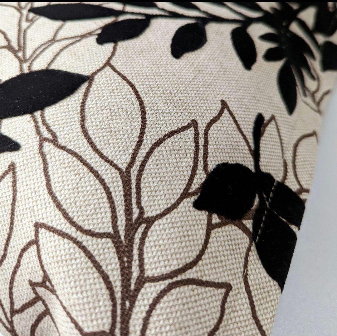 座布団カバー　リネン混【ロイヤル　ジャスミン】4枚　ハンドメイド