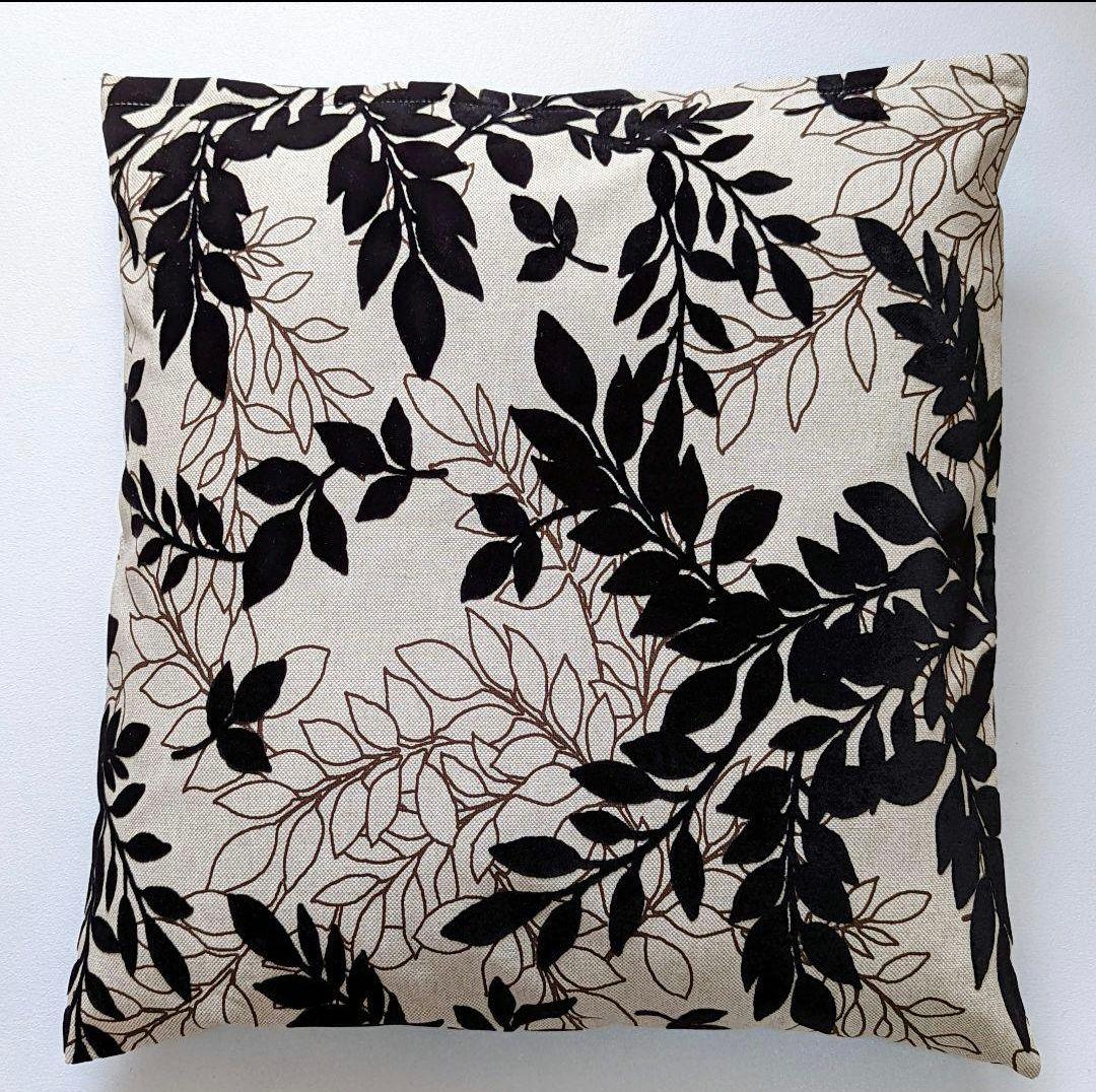 座布団カバー　リネン混【ロイヤル　ジャスミン】4枚　ハンドメイド