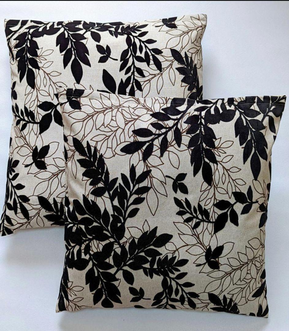 座布団カバー　リネン混【ロイヤル　ジャスミン】4枚　ハンドメイド