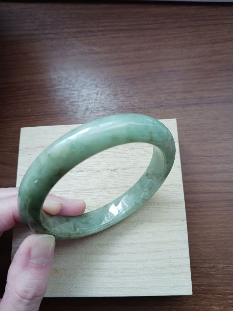 ププ　A貨翡翠　バングル　63㎜