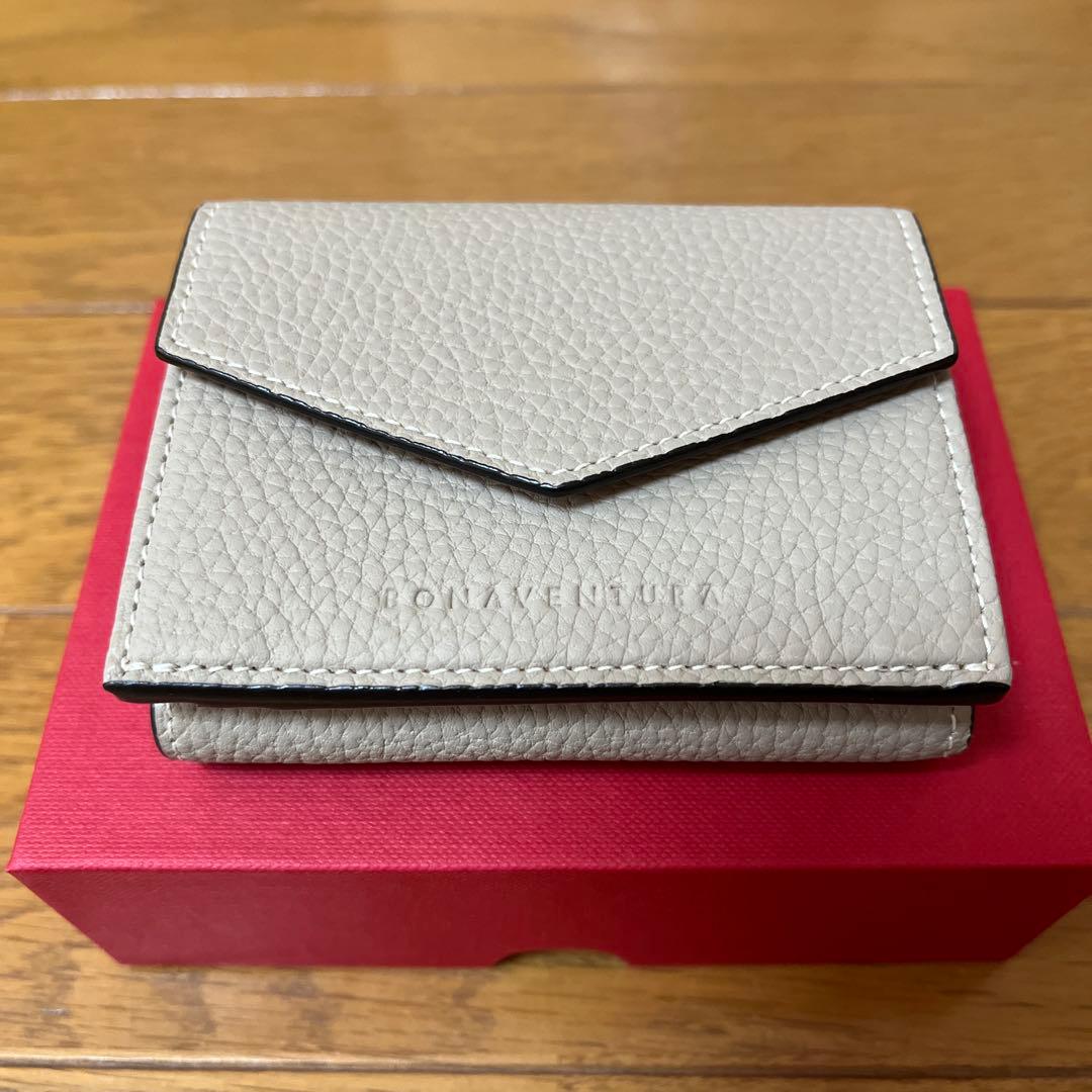 【新品未使用】BONAVENTURA スモールウォレット グレージュ×ピンク