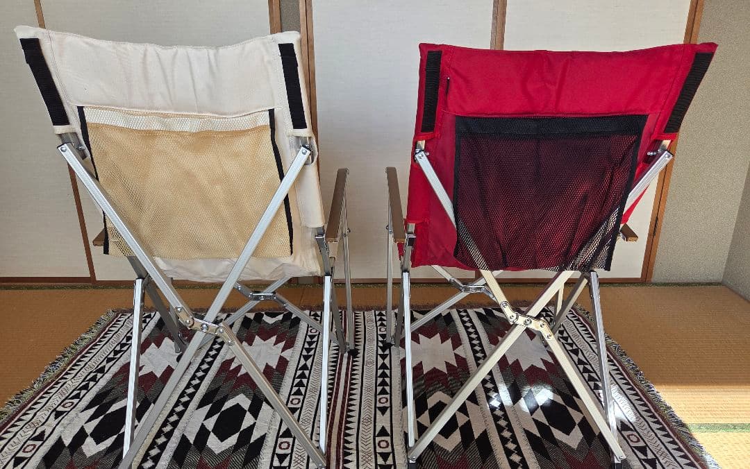 【美品】超レア 小川テント ハイバックアームチェア 二脚