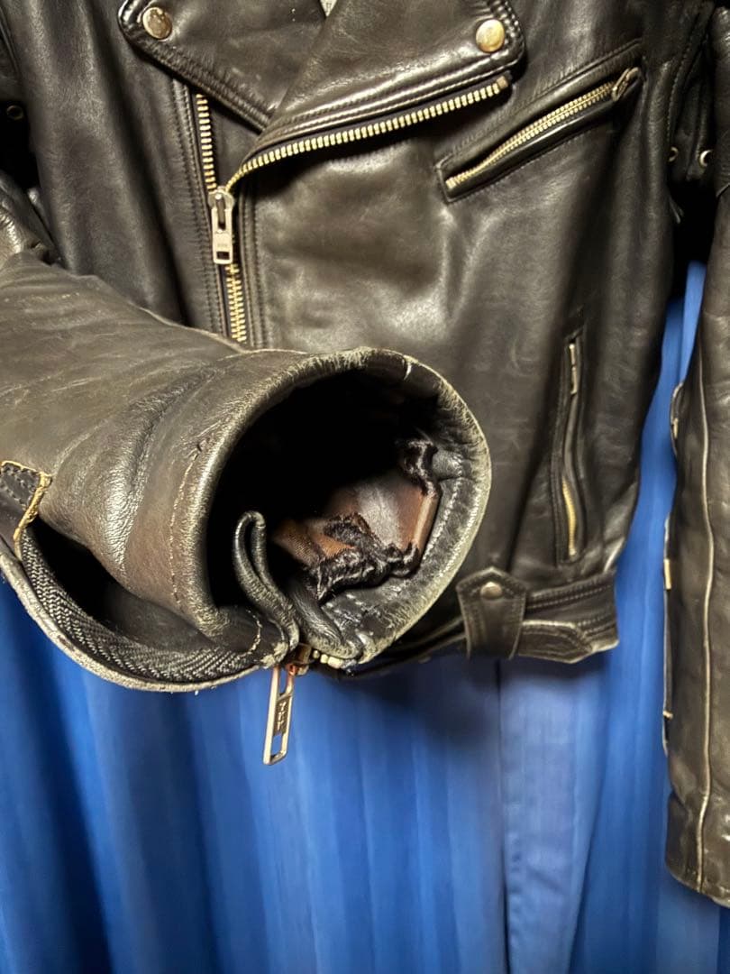 KADOYA カドヤ 牛革 本革 バトルジャケット ダブルレザージャケット L