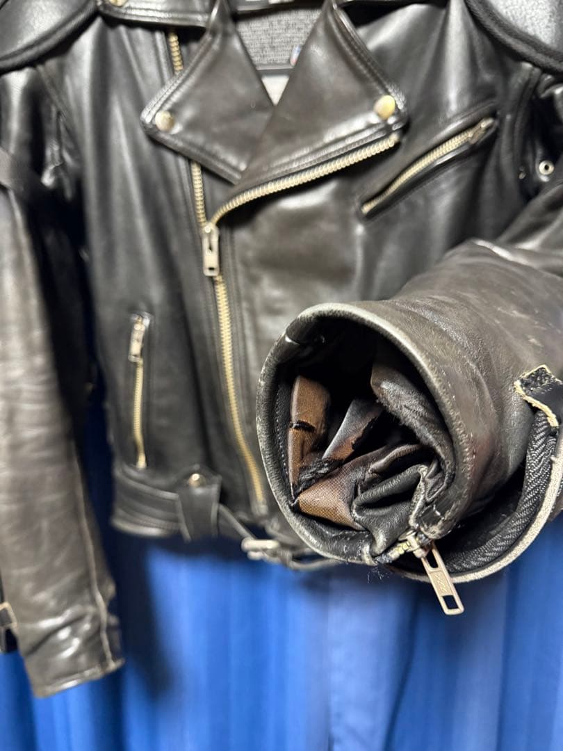 KADOYA カドヤ 牛革 本革 バトルジャケット ダブルレザージャケット L