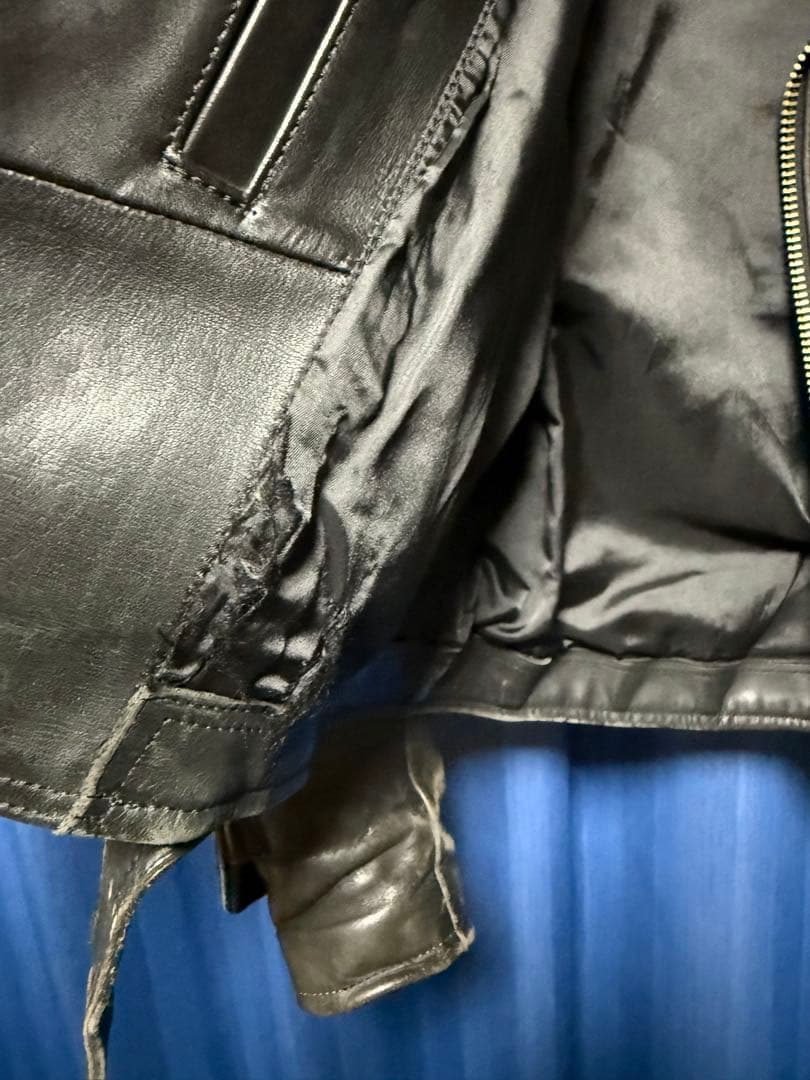 KADOYA カドヤ 牛革 本革 バトルジャケット ダブルレザージャケット L