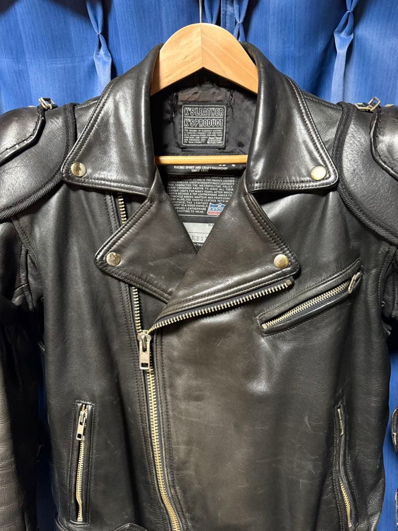 KADOYA カドヤ 牛革 本革 バトルジャケット ダブルレザージャケット L