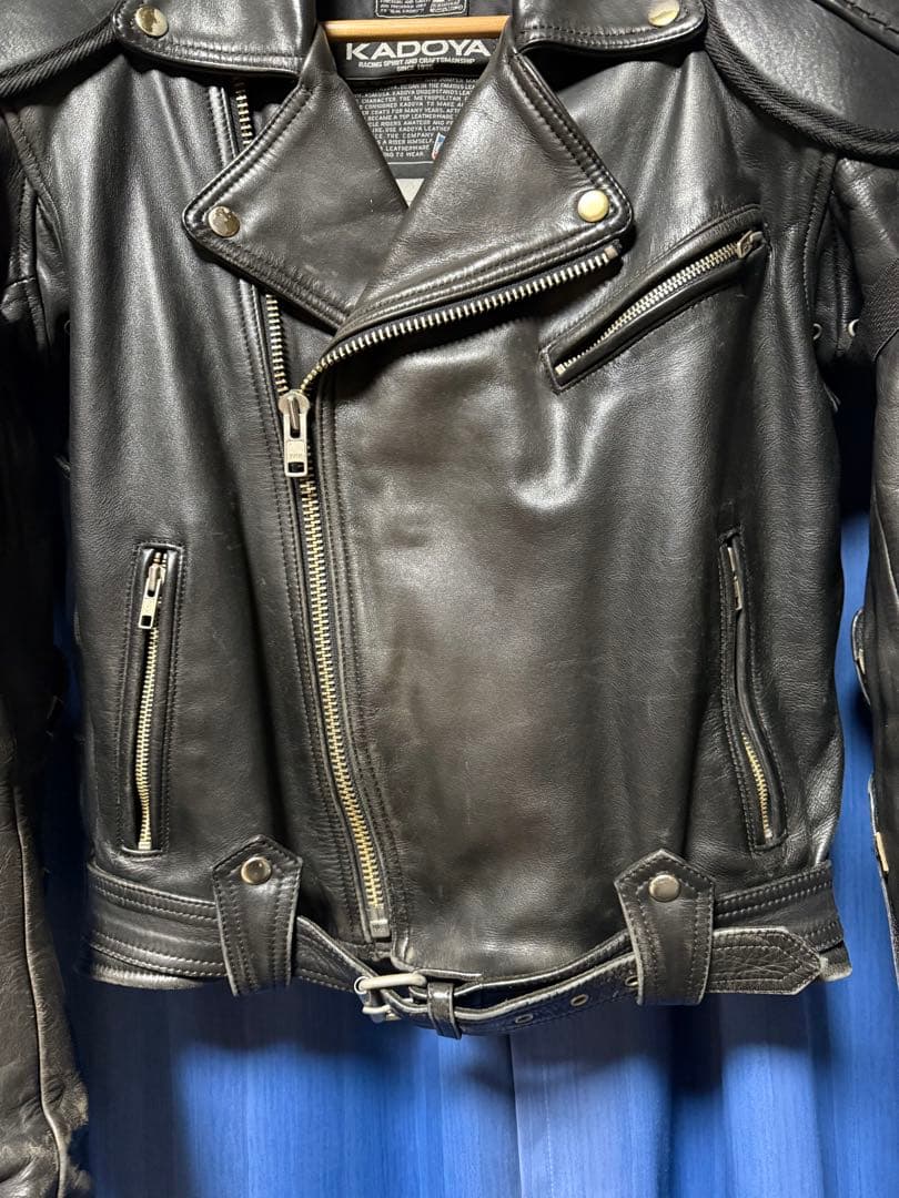 KADOYA カドヤ 牛革 本革 バトルジャケット ダブルレザージャケット L