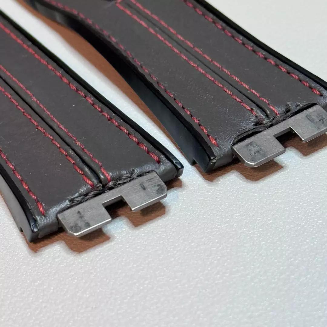 HUBLOT ワンクリック ウニコ用 ウブロベルト レッドステッチカーフレザー