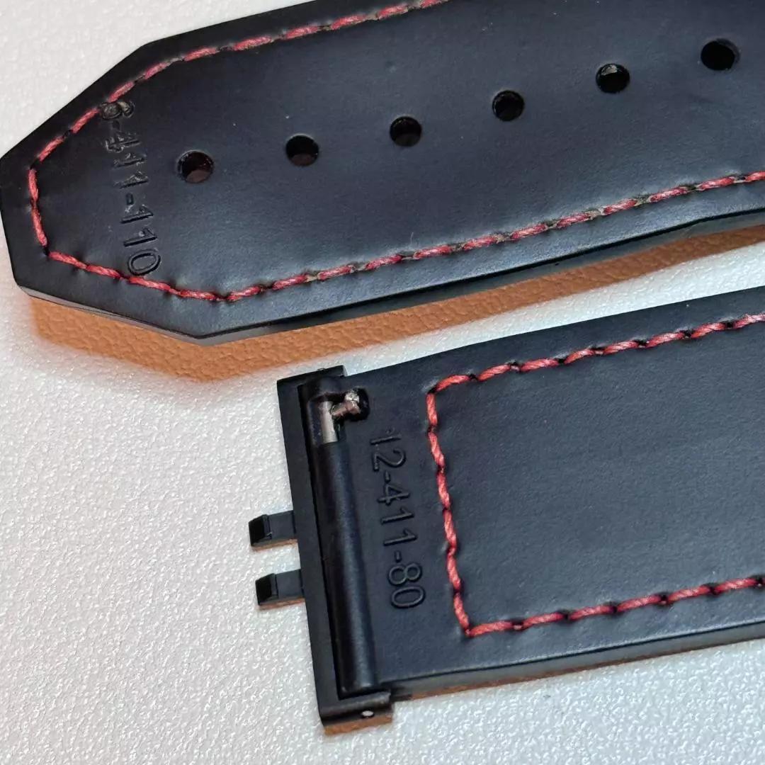 HUBLOT ワンクリック ウニコ用 ウブロベルト レッドステッチカーフレザー