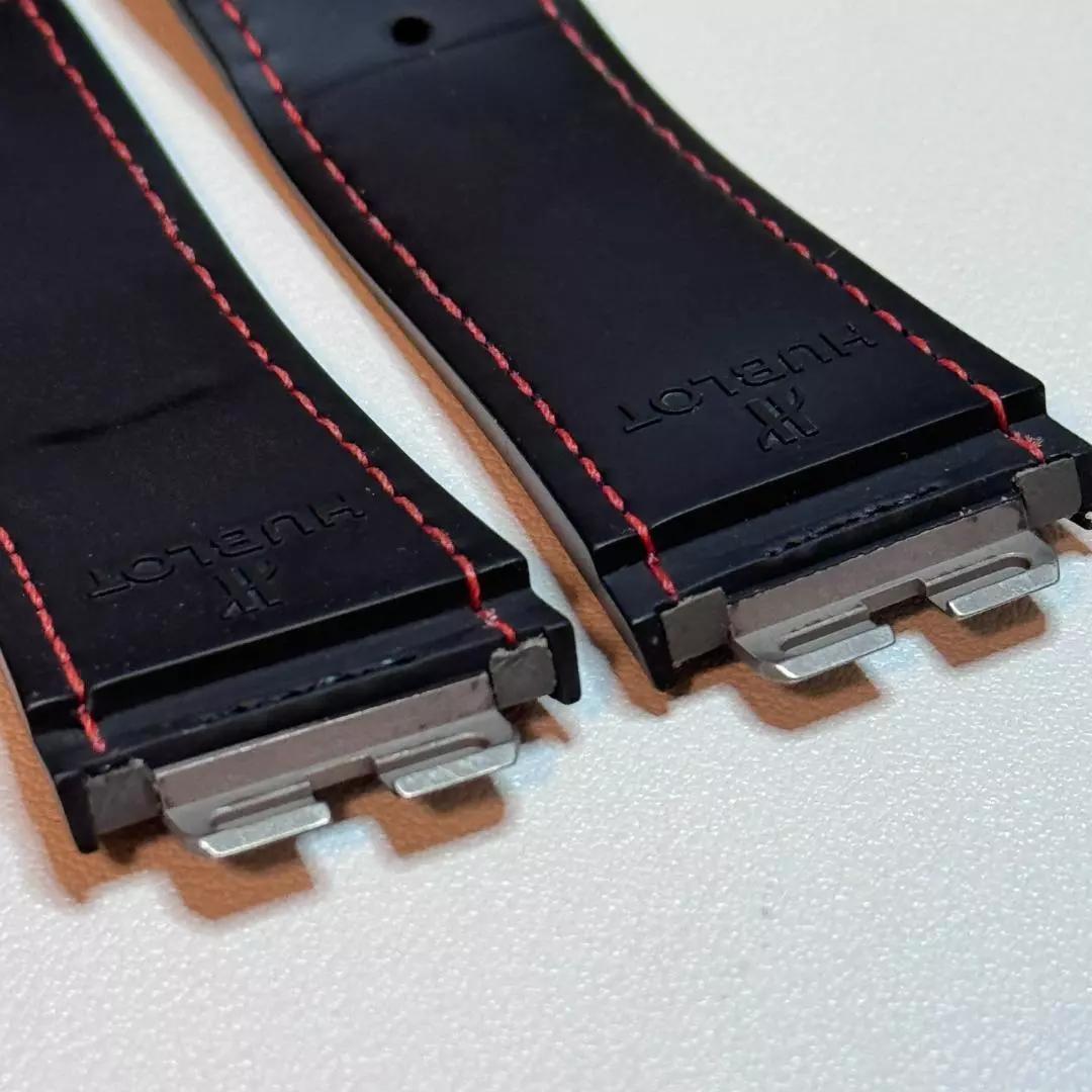 HUBLOT ワンクリック ウニコ用 ウブロベルト レッドステッチカーフレザー