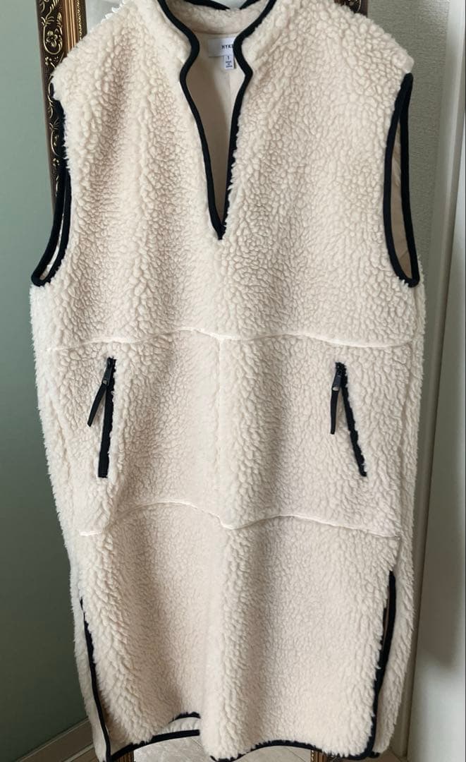 HYKE　ハイク　ボアベスト　ロング　パイピング　プルオーバ