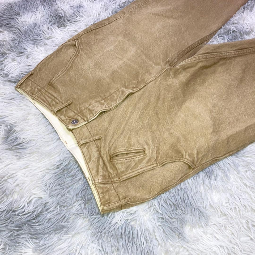 ゆぅでぃ サムライジーンズン ワイドチノパンツ ベージュ コット100%