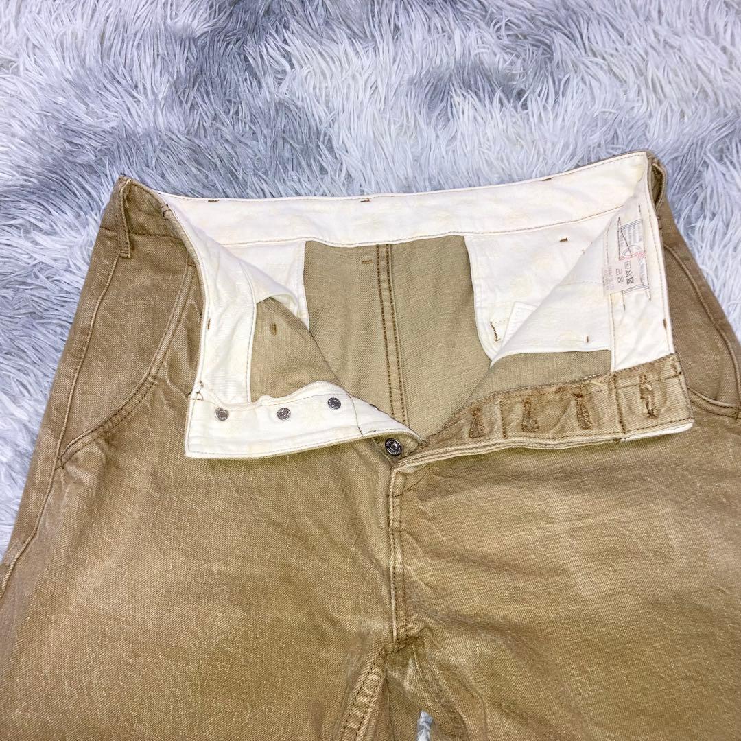 ゆぅでぃ サムライジーンズン ワイドチノパンツ ベージュ コット100%