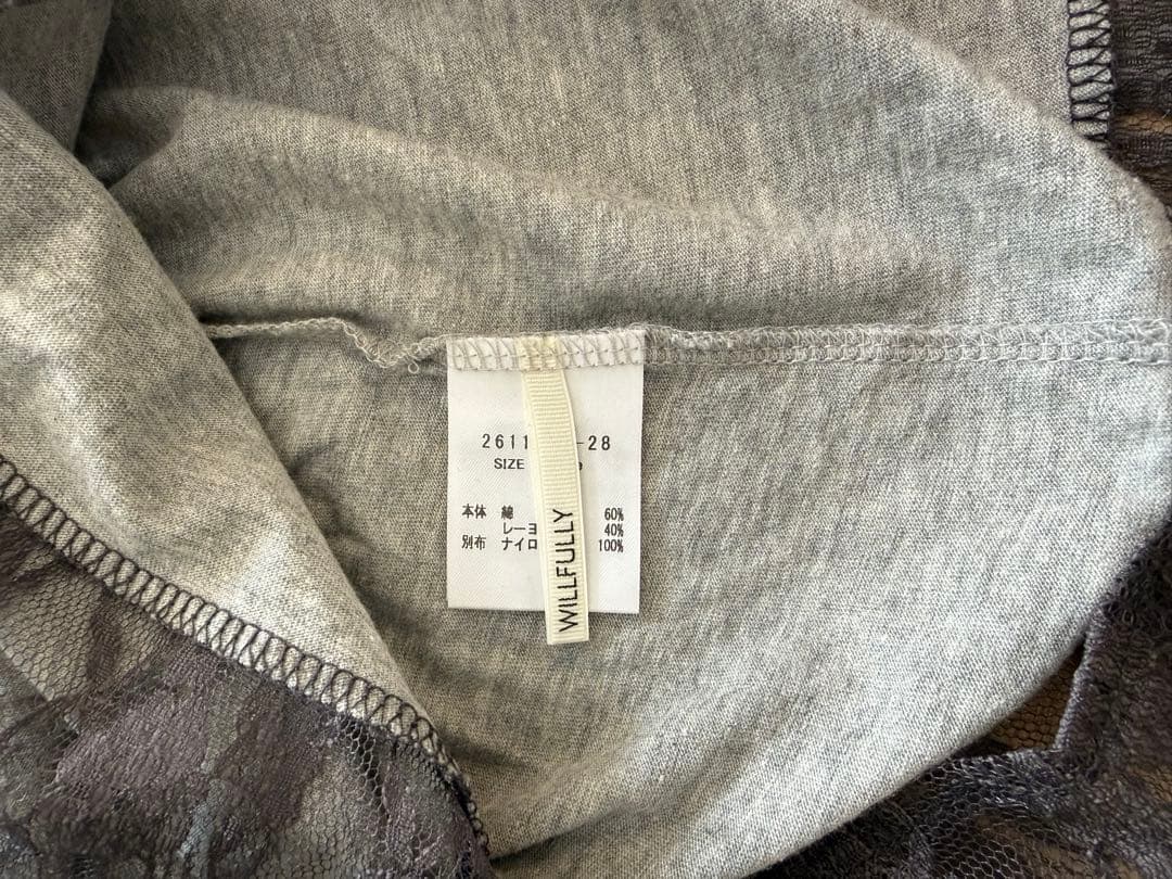 WILLFULLY／ヘムレースシアーカットソー