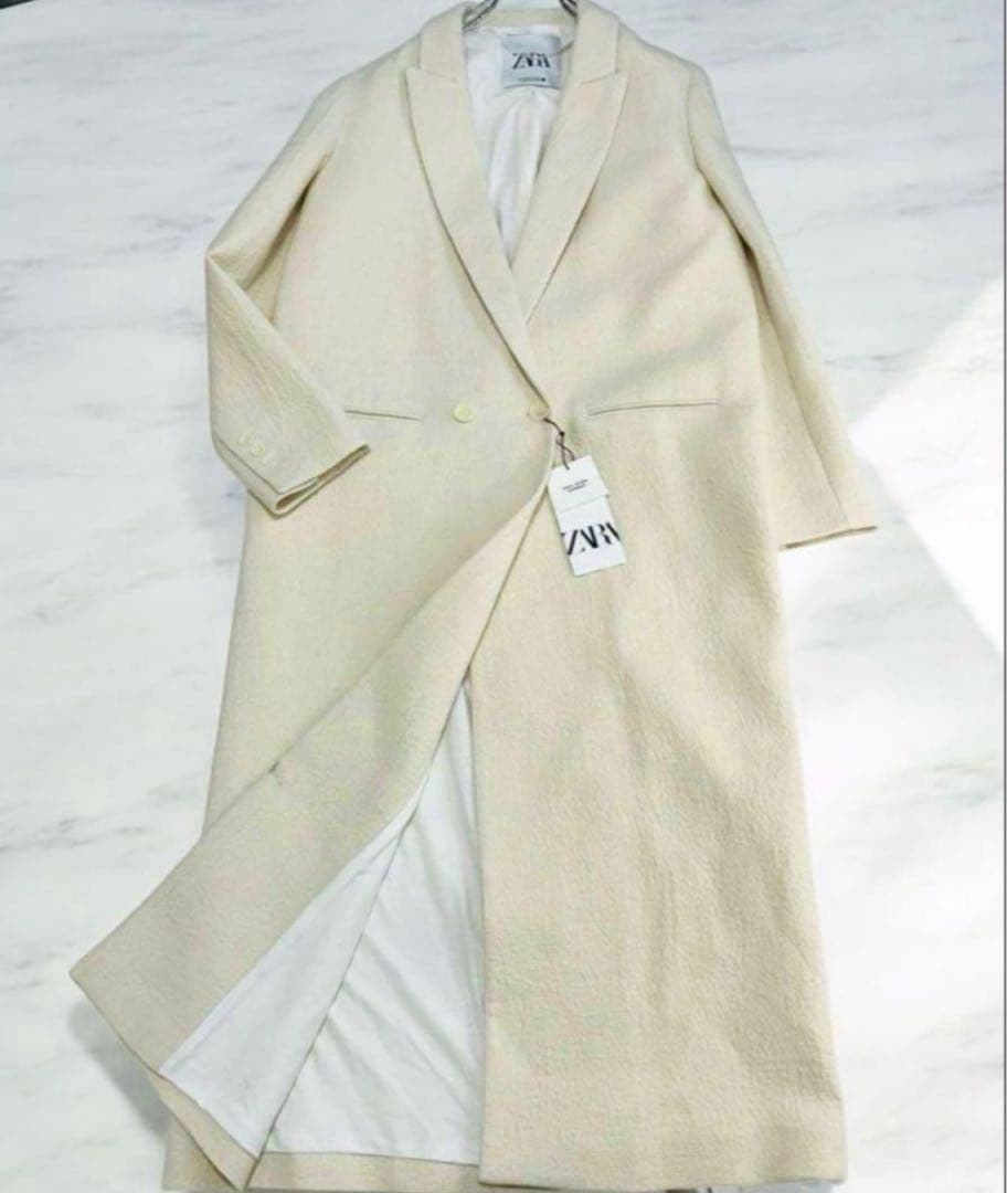 新品ZARA 定価22,990円 ウールブレンド ロングコートM ラスト1点♪