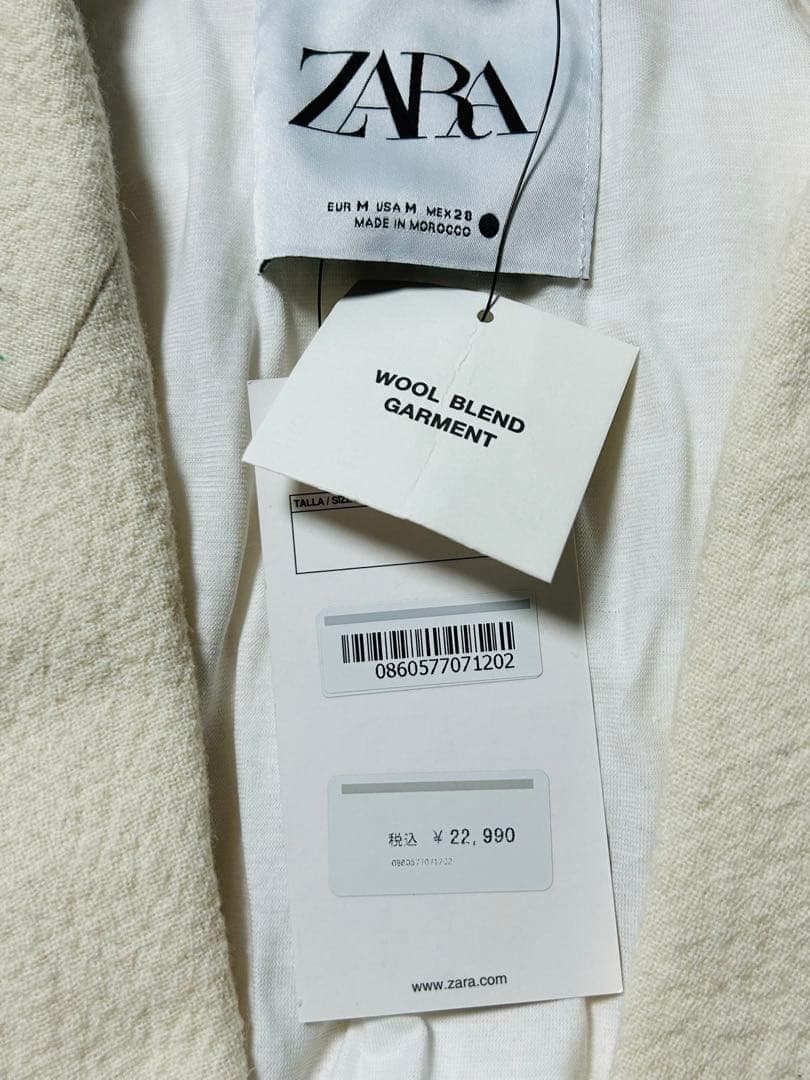 新品ZARA 定価22,990円 ウールブレンド ロングコートM ラスト1点♪