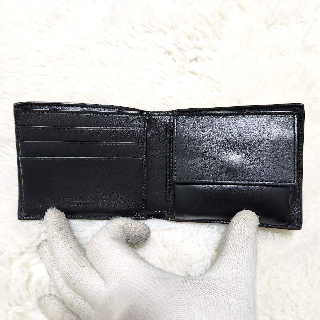 ✨極美品　付属品完備✨ボッテガ　二つ折り　カセット　小銭入れ　ブラック　RFID