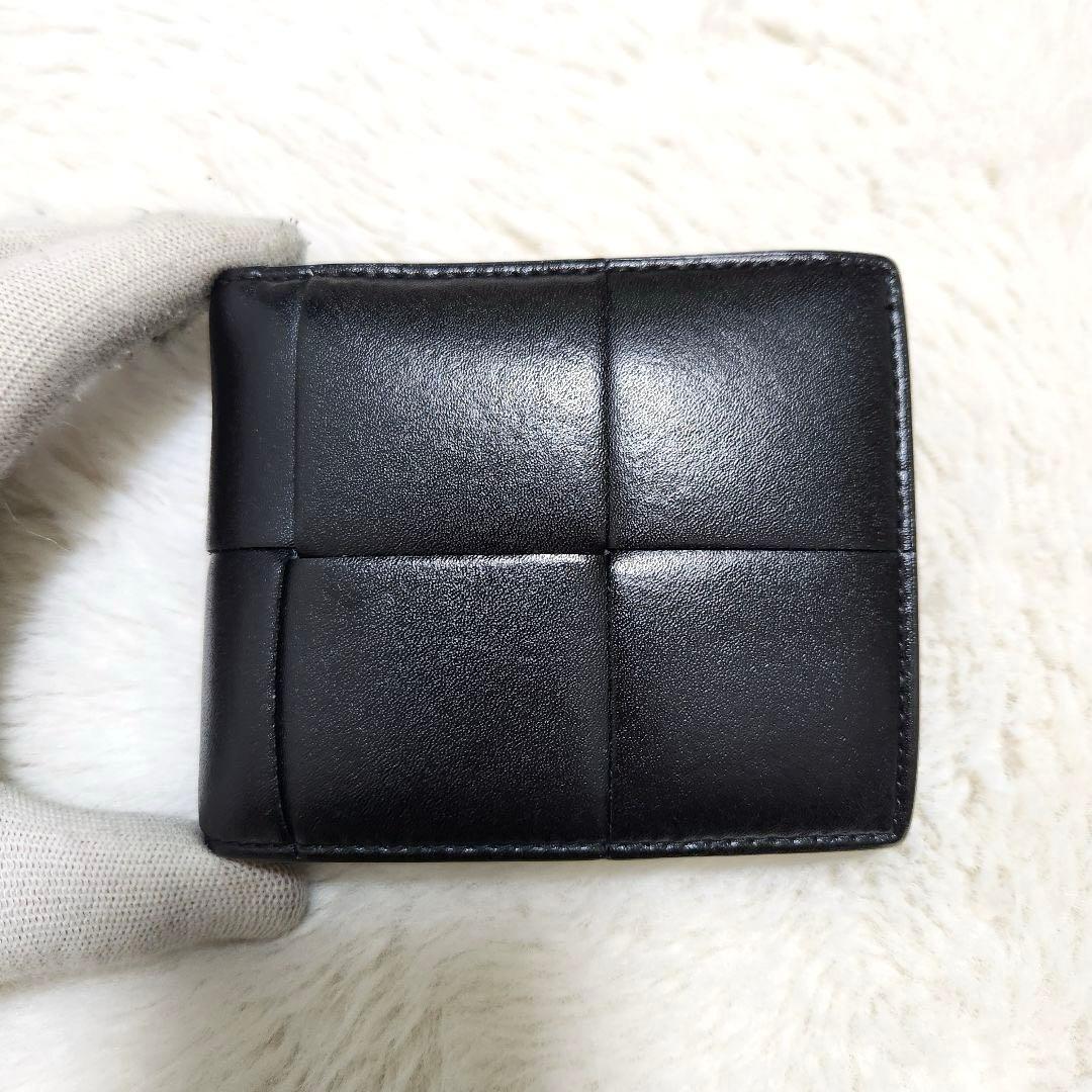 ✨極美品　付属品完備✨ボッテガ　二つ折り　カセット　小銭入れ　ブラック　RFID