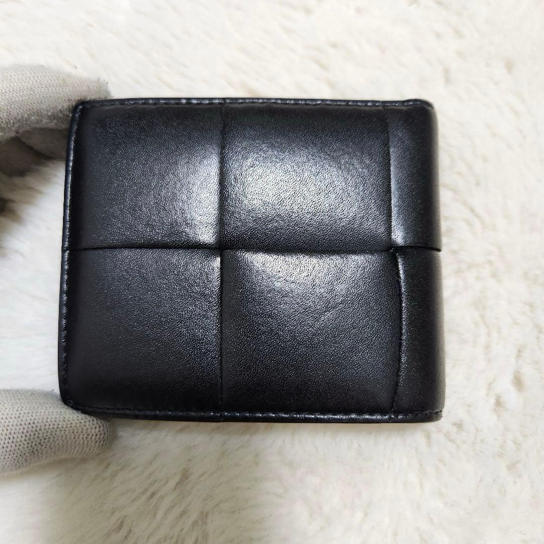 ✨極美品　付属品完備✨ボッテガ　二つ折り　カセット　小銭入れ　ブラック　RFID
