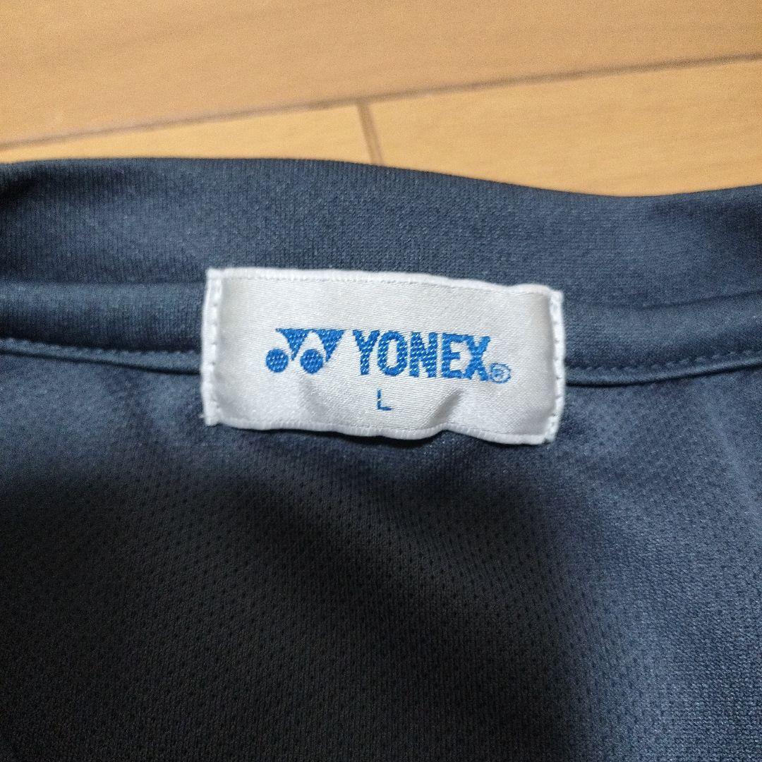 YONEX バドミントンシャツ Lサイズ グレー/赤 日本代表 JAPAN