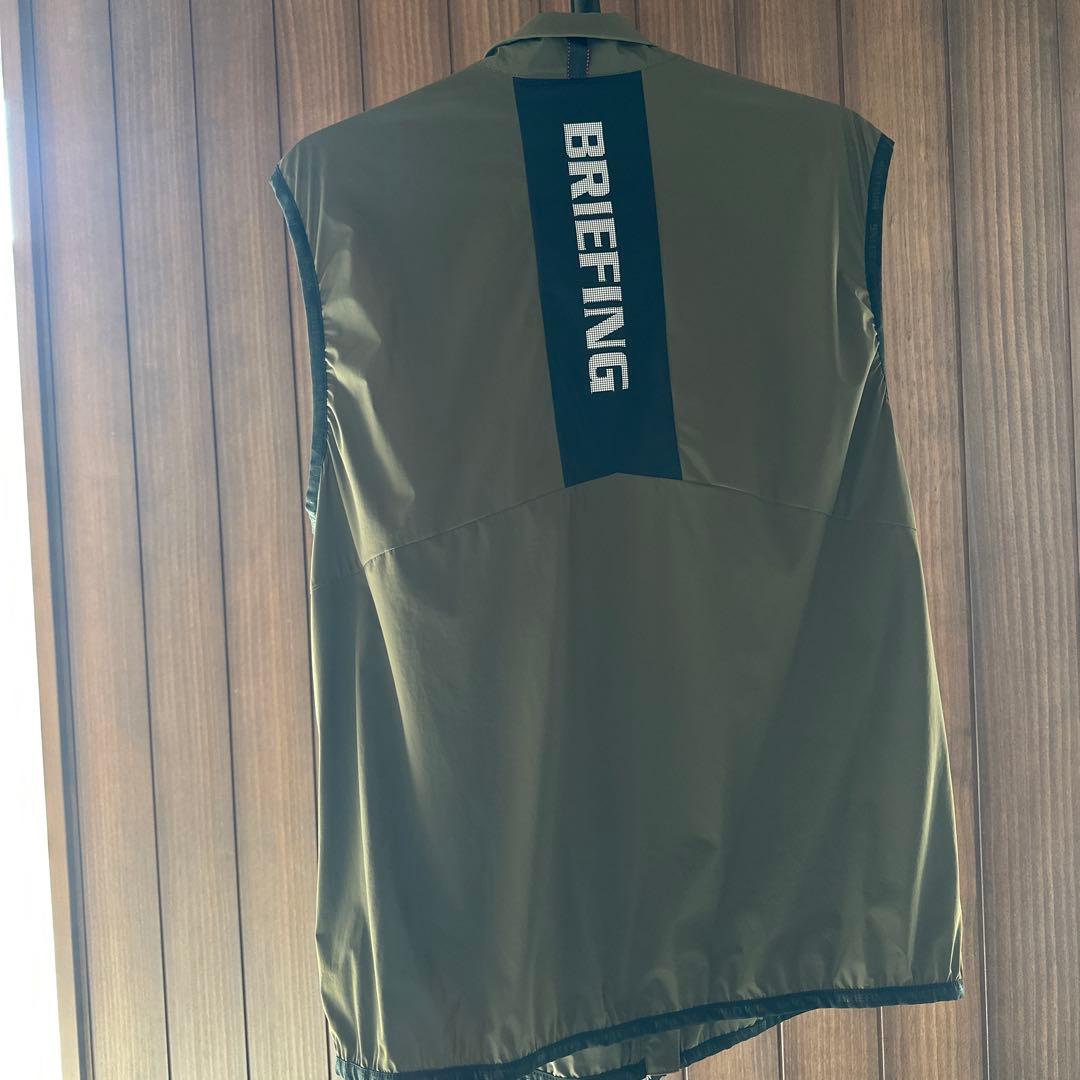 BRIEFING MENS WIND VEST オリーブ　カーキ　L 美品