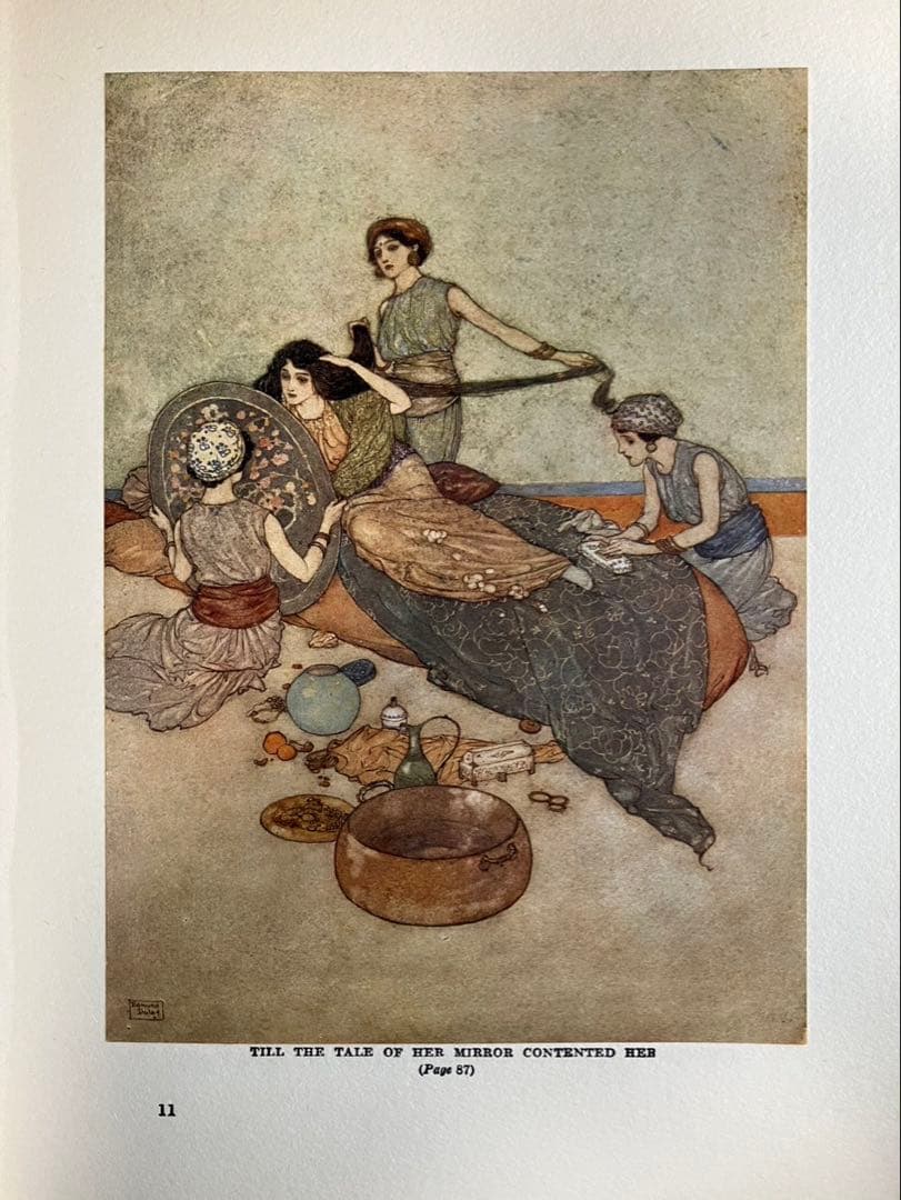 エドマンド・デュラック　貼込カラー挿絵20点　洋書アラビアンナイト