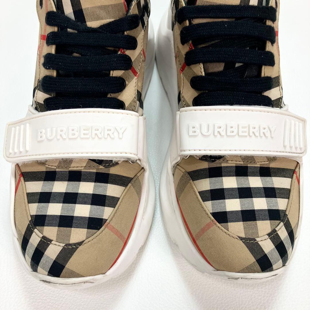 【定価12.5万円】BURRBERY ノバチェック ダッドスニーカー 37