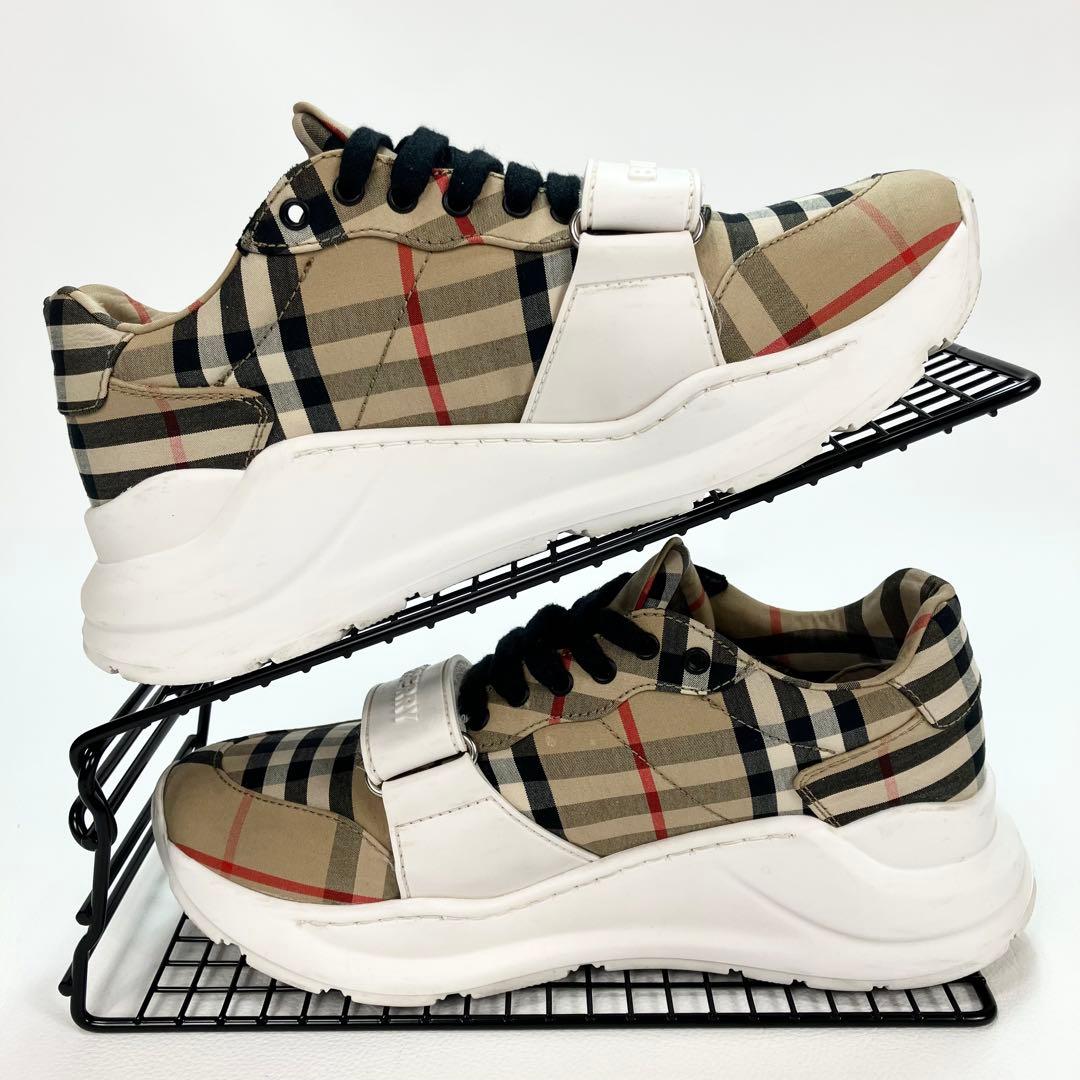 【定価12.5万円】BURRBERY ノバチェック ダッドスニーカー 37